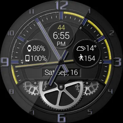 Bold Gears HD Watch Face android App screenshot 1